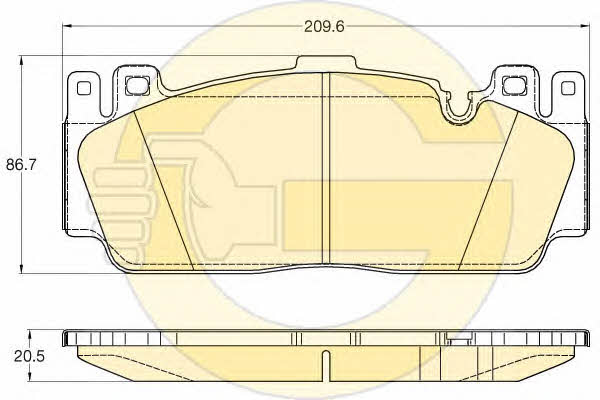 Girling 6120205 Brake Pad Set, disc brake 6120205