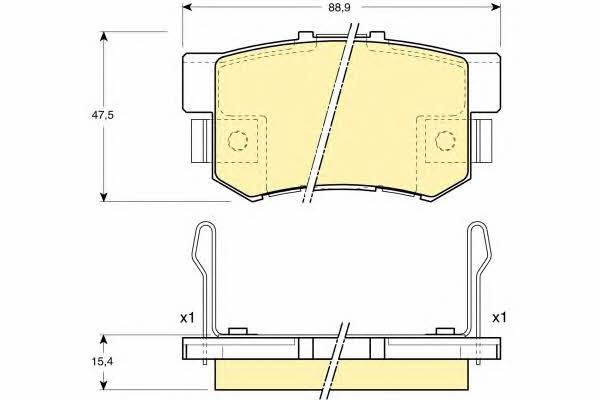 Girling 6131549 Brake Pad Set, disc brake 6131549