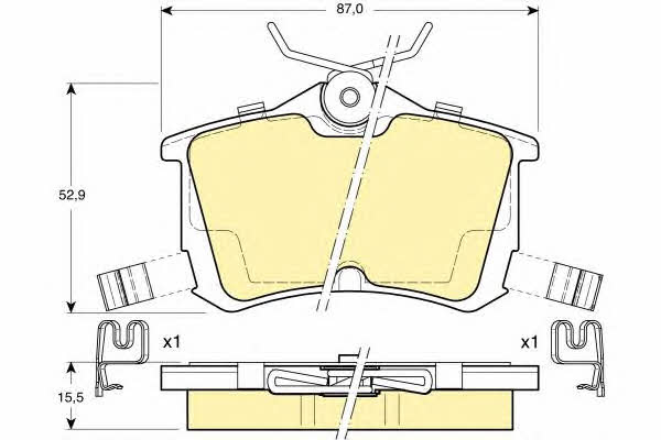 Girling 6131901 Brake Pad Set, disc brake 6131901