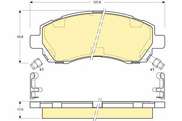 Girling 6132059 Brake Pad Set, disc brake 6132059