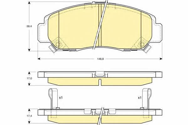 Girling 6132689 Brake Pad Set, disc brake 6132689