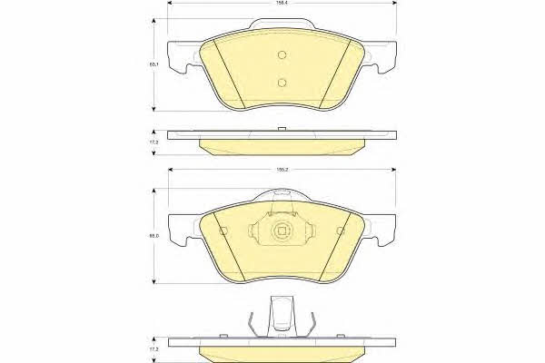 Girling 6132722 Brake Pad Set, disc brake 6132722