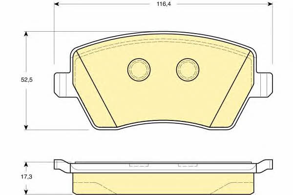 Girling 6133321 Brake Pad Set, disc brake 6133321