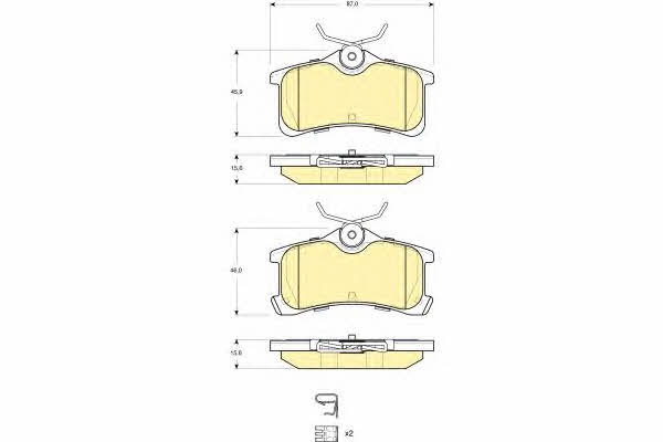 Girling 6133341 Brake Pad Set, disc brake 6133341