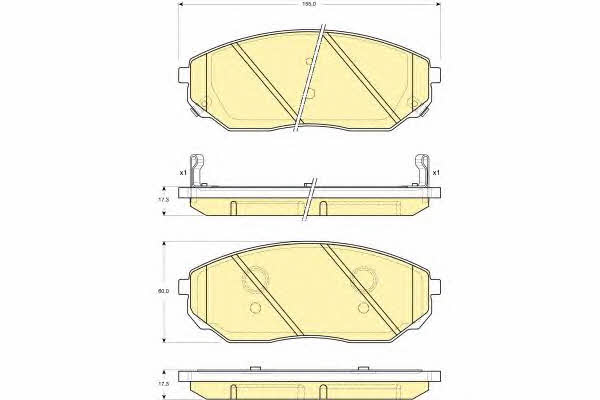 Girling 6133439 Brake Pad Set, disc brake 6133439