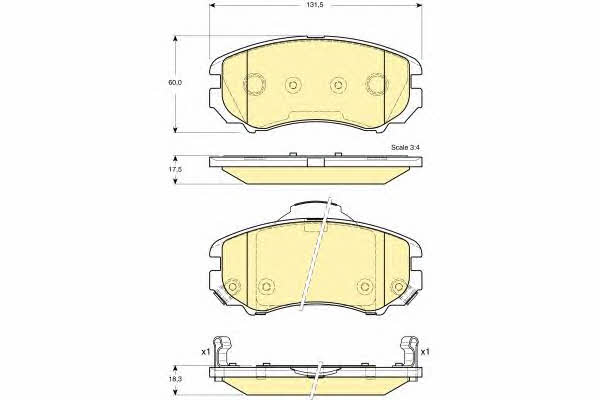 Girling 6133869 Brake Pad Set, disc brake 6133869