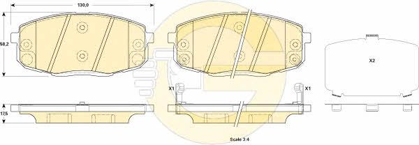 Girling 6135239 Brake Pad Set, disc brake 6135239