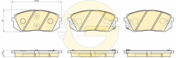 Girling 6135309 Brake Pad Set, disc brake 6135309