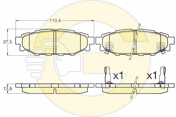 Girling 6135686 Brake Pad Set, disc brake 6135686