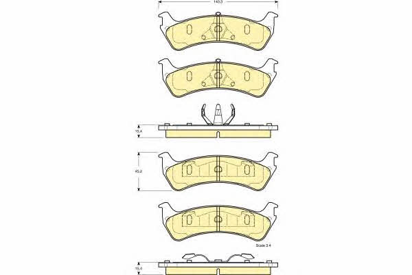 Girling 6141235 Brake Pad Set, disc brake 6141235