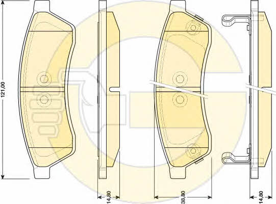 Girling 6141729 Brake Pad Set, disc brake 6141729