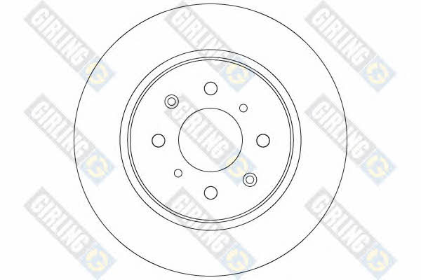 Girling 6063184 Rear brake disc, non-ventilated 6063184