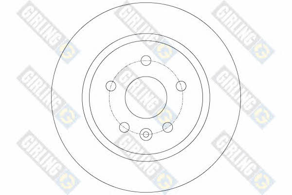 Girling 6063404 Rear brake disc, non-ventilated 6063404