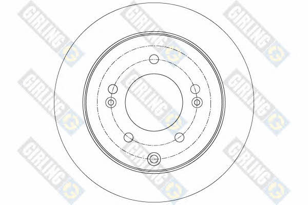 Girling 6078194 Rear brake disc, non-ventilated 6078194