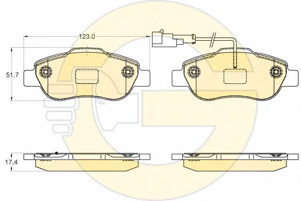 Girling 6120393 Brake Pad Set, disc brake 6120393