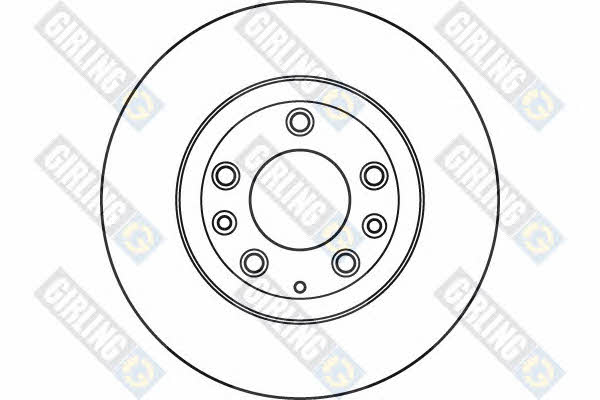 Girling 6061151 Front brake disc ventilated 6061151