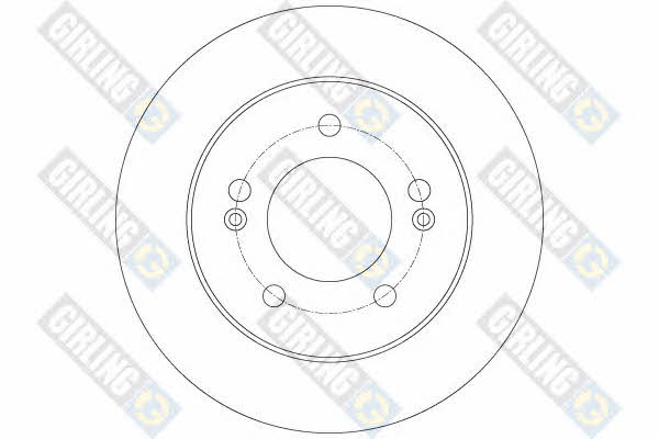 Girling 6061444 Rear brake disc, non-ventilated 6061444