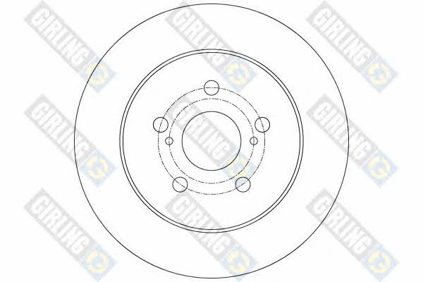 Girling 6061454 Rear brake disc, non-ventilated 6061454