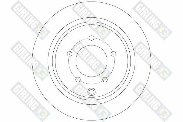 Girling 6061774 Rear brake disc, non-ventilated 6061774