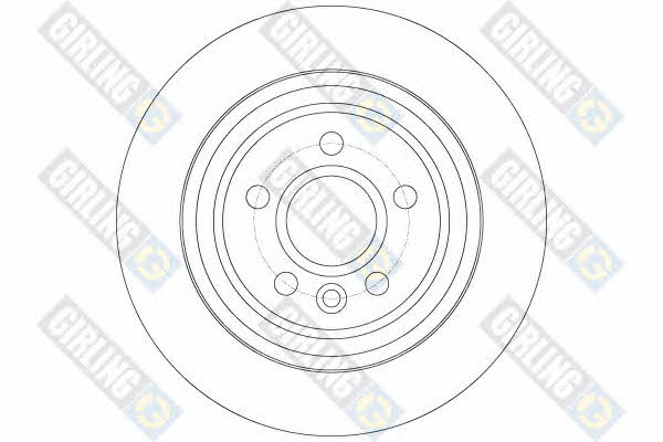 Girling 6061874 Rear brake disc, non-ventilated 6061874