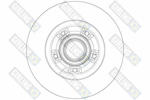 Girling 6062036 Rear brake disc, non-ventilated 6062036