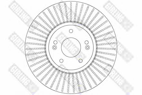 Girling 6062221 Front brake disc ventilated 6062221