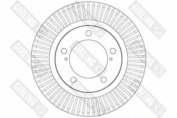 Girling 6062395 Front brake disc ventilated 6062395