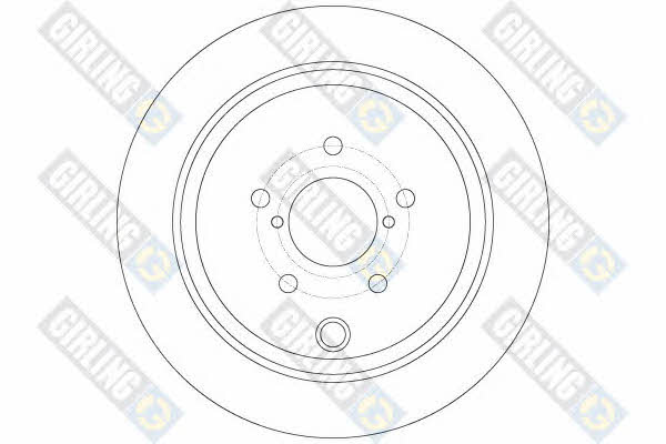 Girling 6063064 Rear brake disc, non-ventilated 6063064