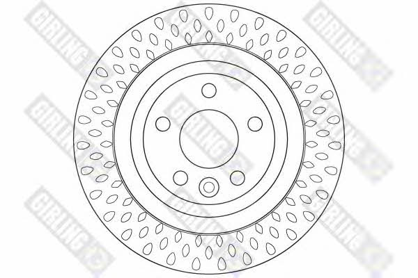 Girling 6063872 Rear ventilated brake disc 6063872