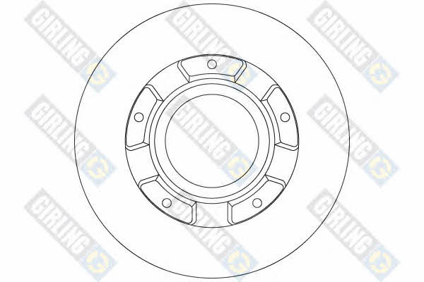 Girling 6065105 Rear brake disc, non-ventilated 6065105