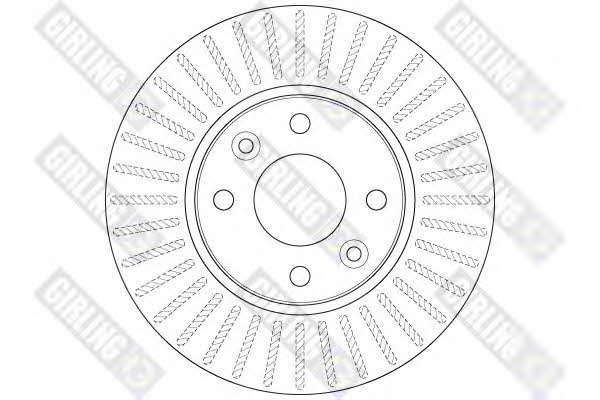 Girling 6061861 Front brake disc ventilated 6061861