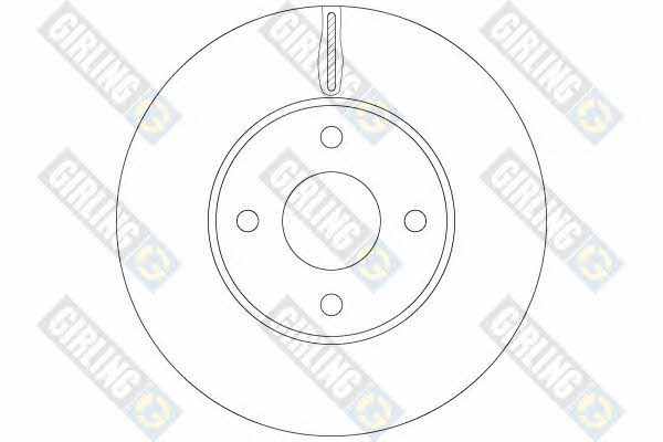 Girling 6065201 Front brake disc ventilated 6065201