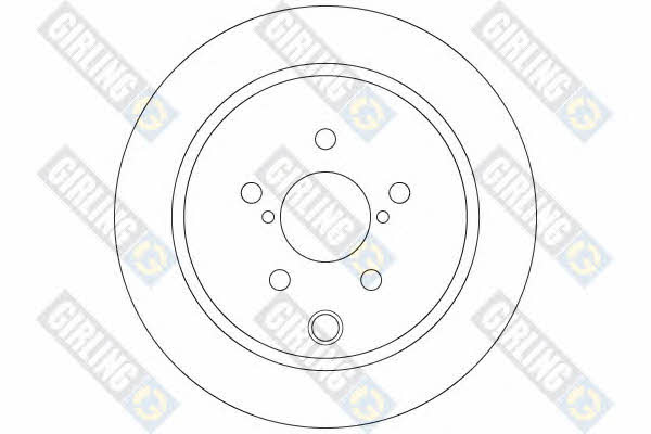 Girling 6065034 Rear brake disc, non-ventilated 6065034