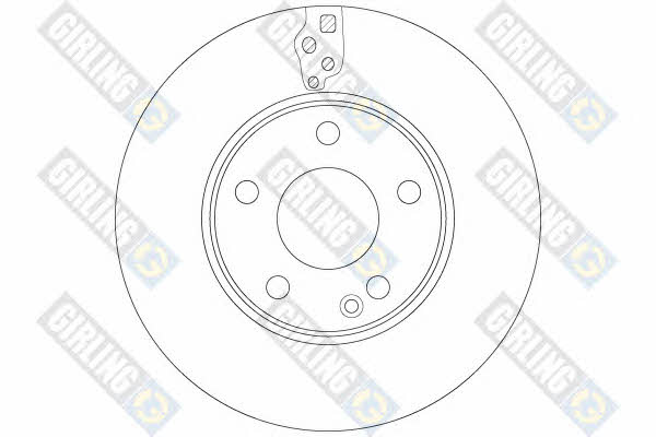 Girling 6065481 Front brake disc ventilated 6065481