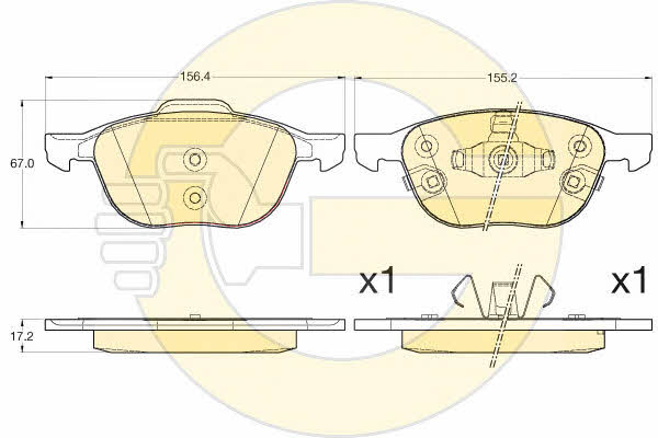 Girling 6120592 Brake Pad Set, disc brake 6120592