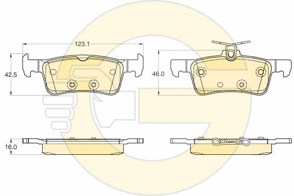 Girling 6120552 Brake Pad Set, disc brake 6120552