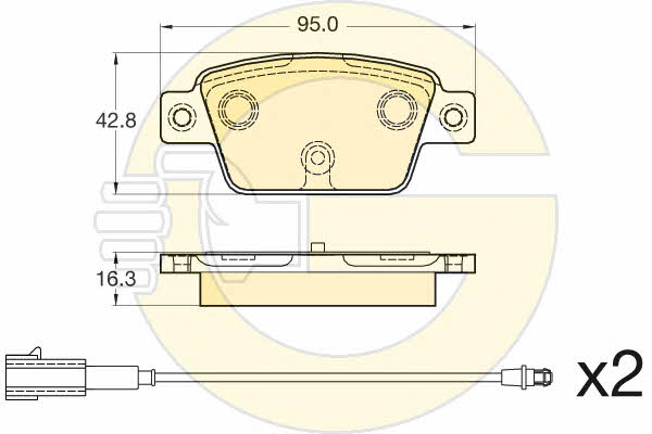 Girling 6120544 Brake Pad Set, disc brake 6120544