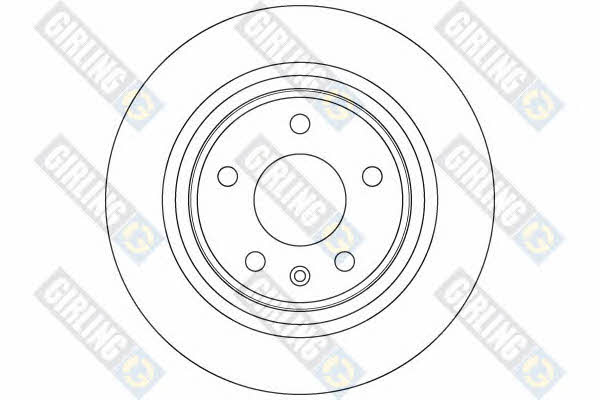 Girling 6063704 Rear brake disc, non-ventilated 6063704