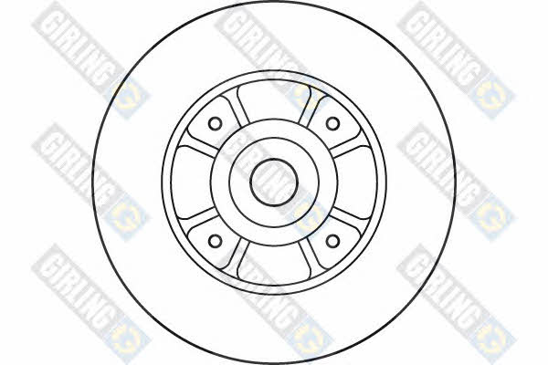 Girling 6027066 Rear brake disc, non-ventilated 6027066