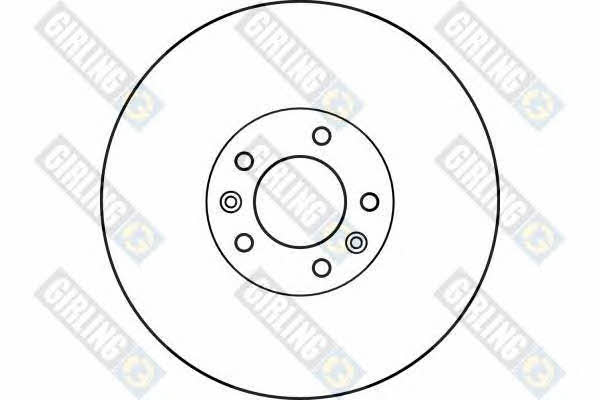Girling 6042375 Front brake disc ventilated 6042375