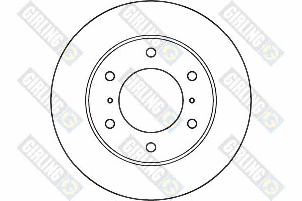 Girling 6048701 Front brake disc ventilated 6048701