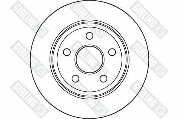 Girling 6049145 Rear brake disc, non-ventilated 6049145
