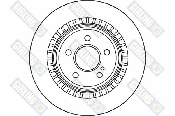 Girling 6049165 Rear ventilated brake disc 6049165