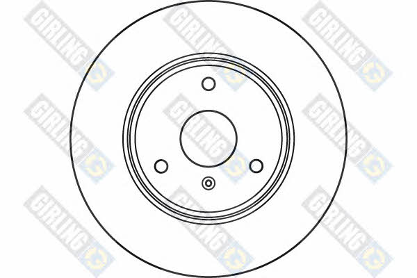Girling 6049613 Unventilated front brake disc 6049613