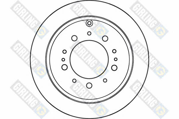 Girling 6049655 Rear ventilated brake disc 6049655