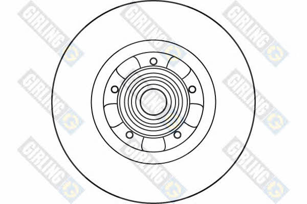 Girling 6060436 Rear brake disc, non-ventilated 6060436