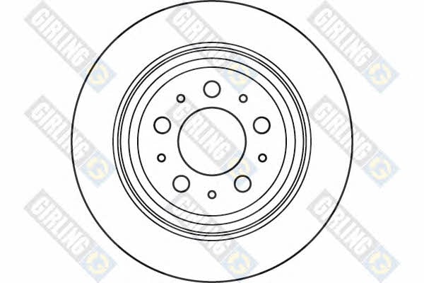 Girling 6060484 Rear brake disc, non-ventilated 6060484