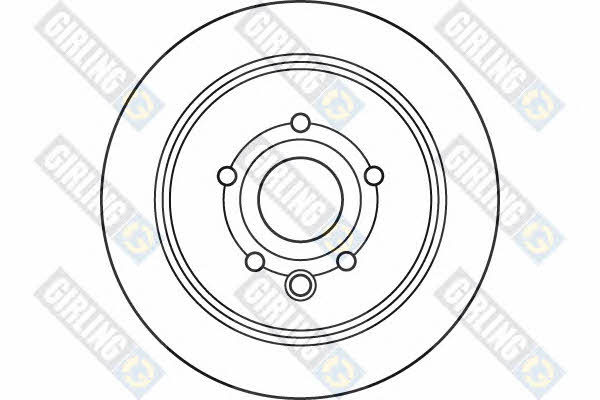 Girling 6060524 Rear brake disc, non-ventilated 6060524