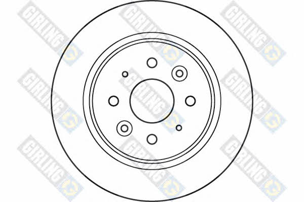 Girling 6060554 Rear brake disc, non-ventilated 6060554