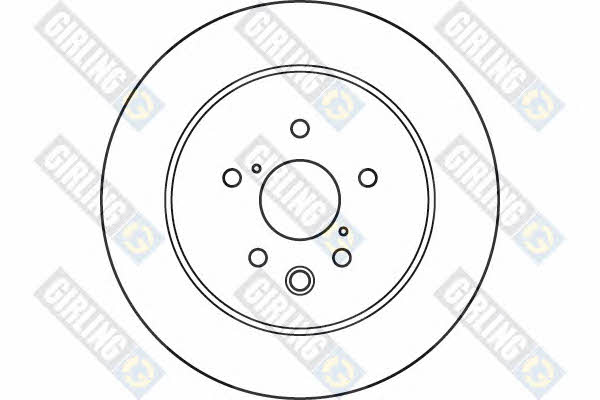 Girling 6060632 Rear ventilated brake disc 6060632